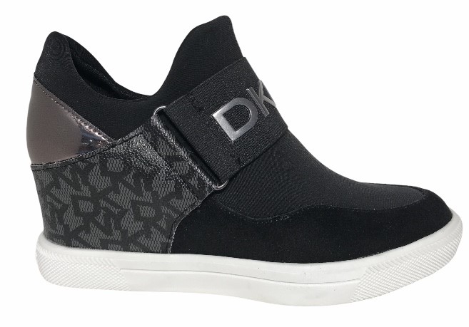 Zapatillas DKNY cosmos wedge sneak negro con logo